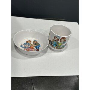 Vintage Raggedy Ann And Andy Childs Cup And Bowl Set MA1